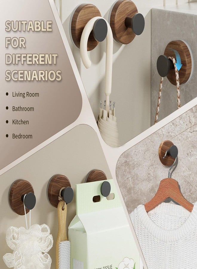 Aetherix Suction Cup Wreath Holder for Front Door Glass Door, Suction Cup Hooks for Shower, Bathroom, Window, Wall and Mirrors, Christmas & Halloween Wreath, Decor Hanger for Front Door（Wood Grain 3 Pcs） - Image 5